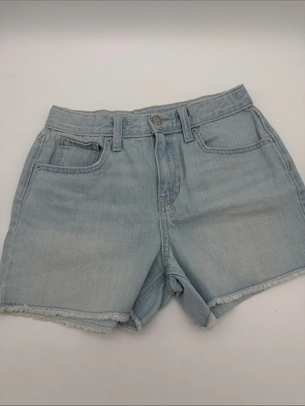 Old Navy Light Blue Denim Shorts with Frayed Hem